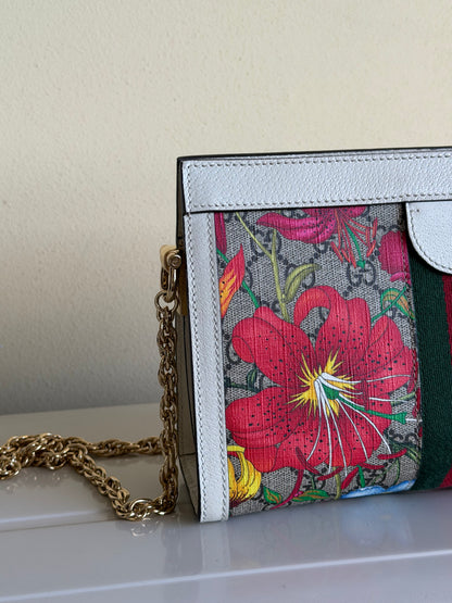 Gucci tracolla Ophidia GG flora