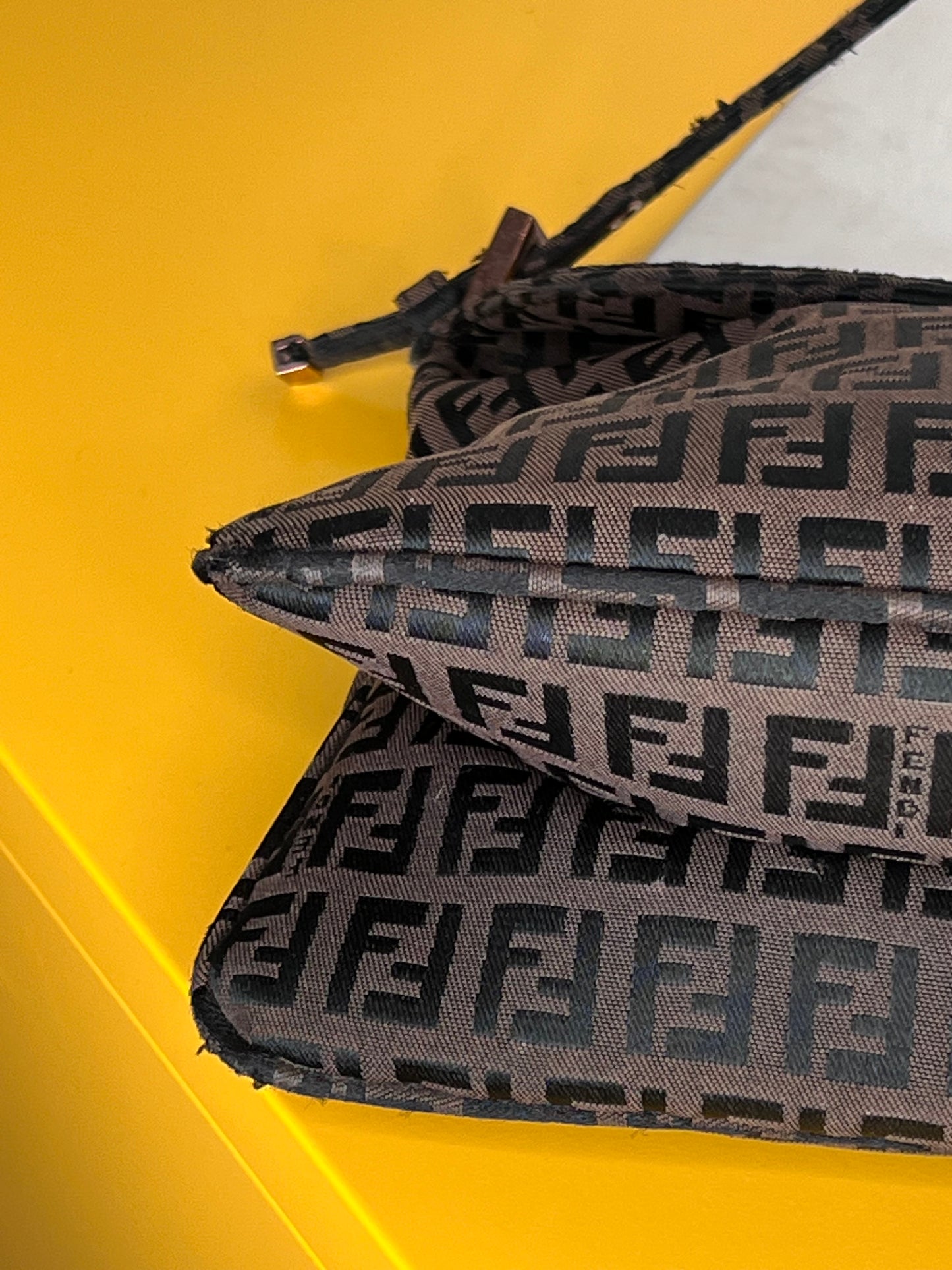 Fendi Baguette Marrone Double Flap