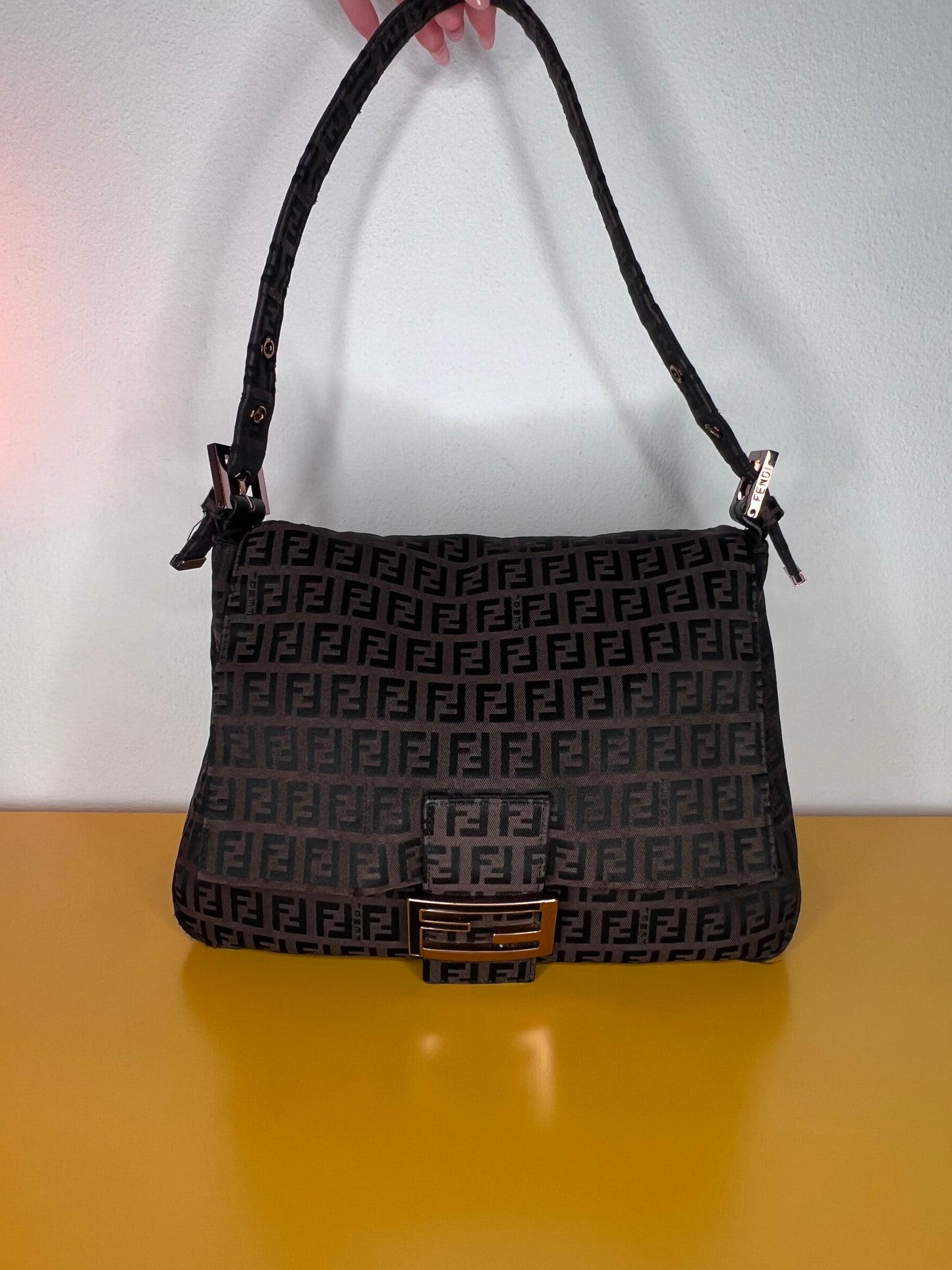 Fendi Mamma Baguette Dark Brown