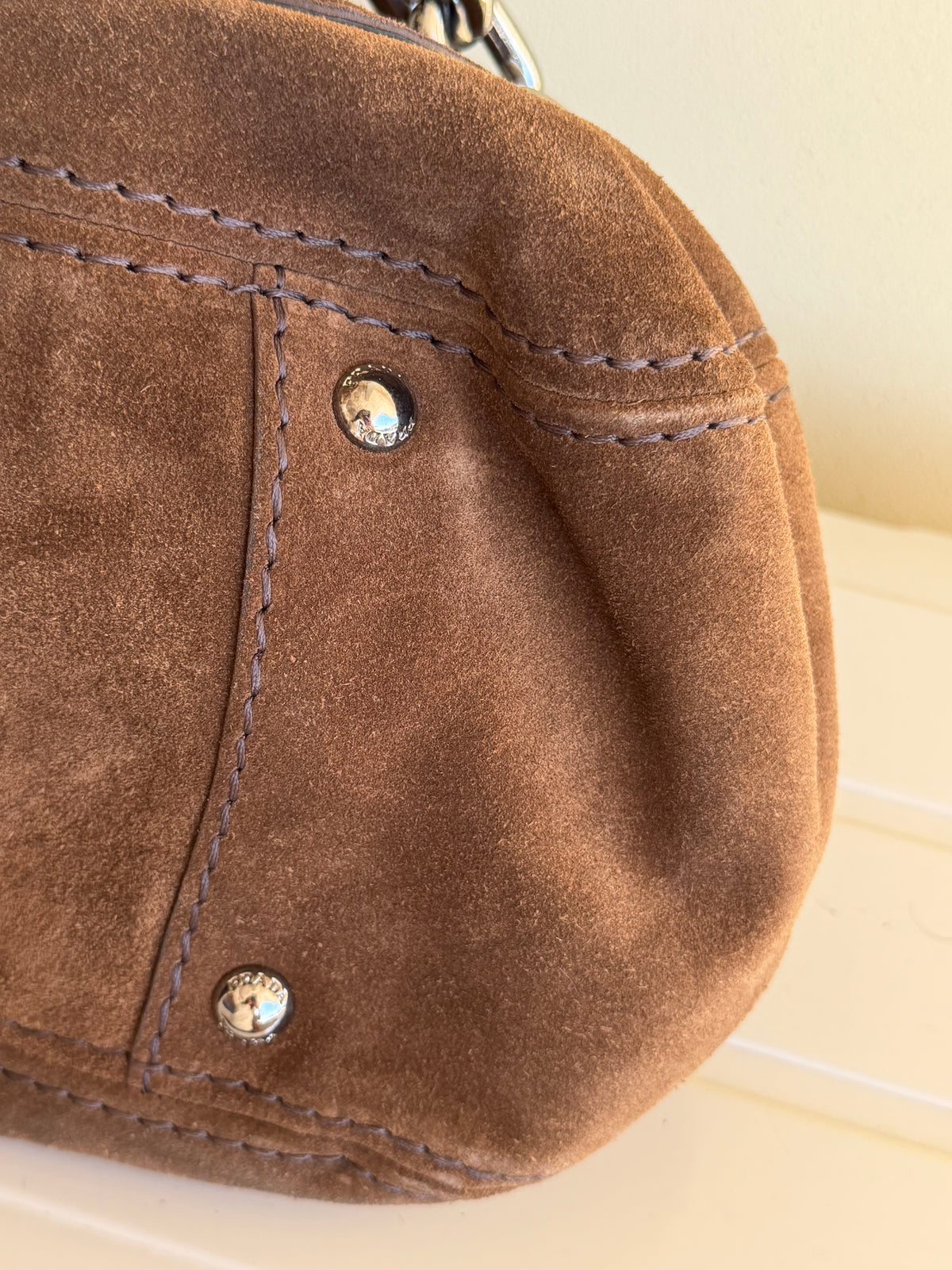 Prada Suede shoulder bag