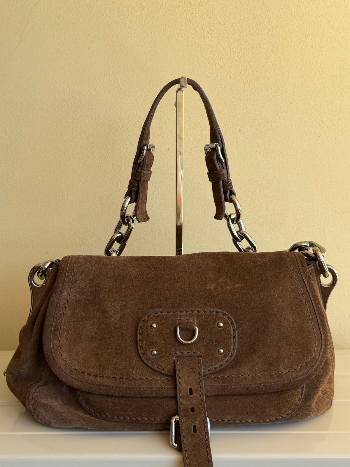 Prada Suede shoulder bag
