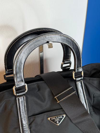 Prada tracolla tessuto/pelle
