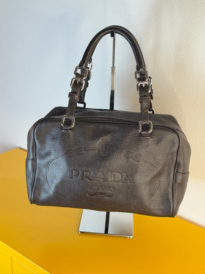 Prada Bauletto logo jaquard