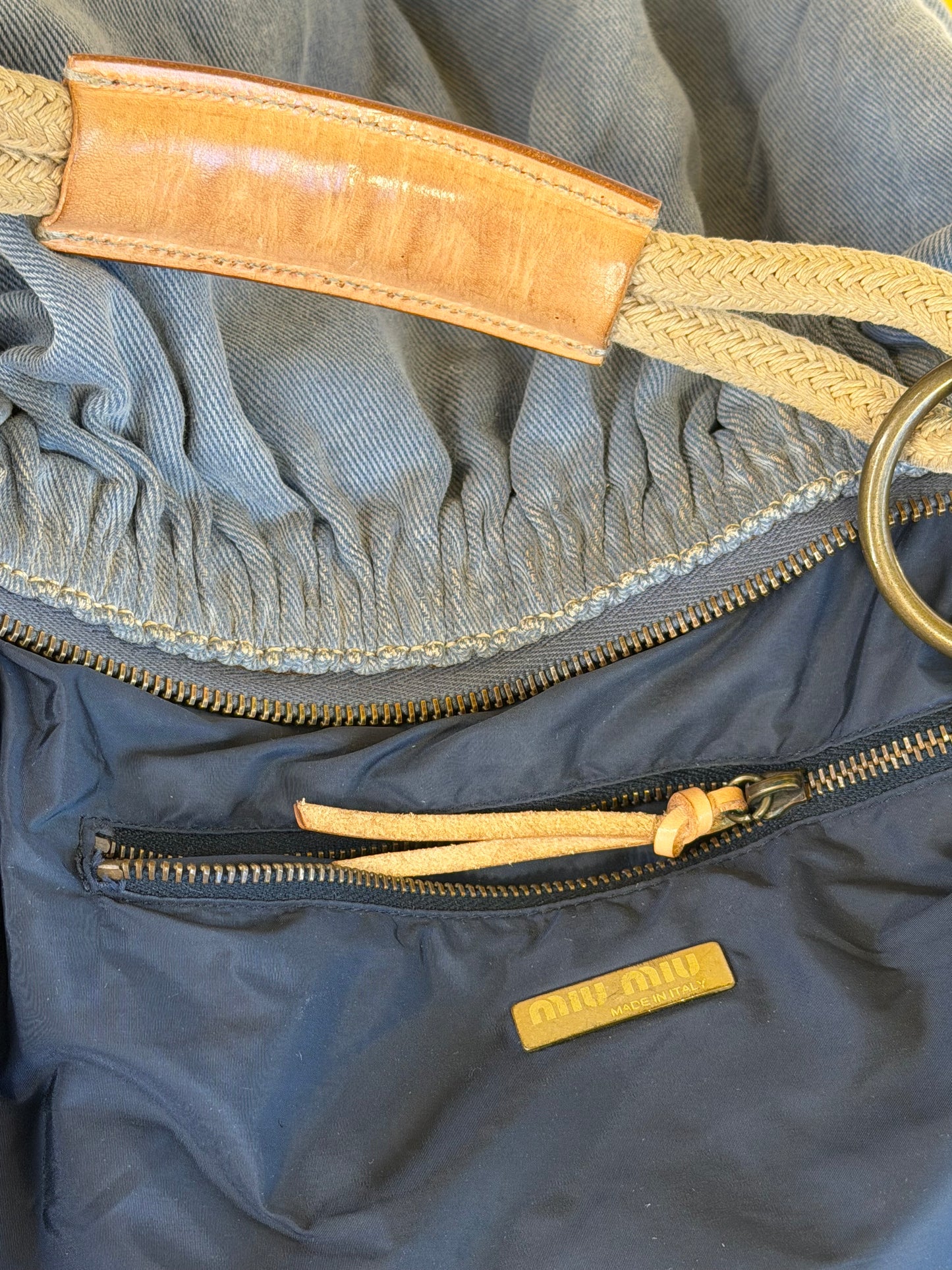 Miu Miu pouch denim