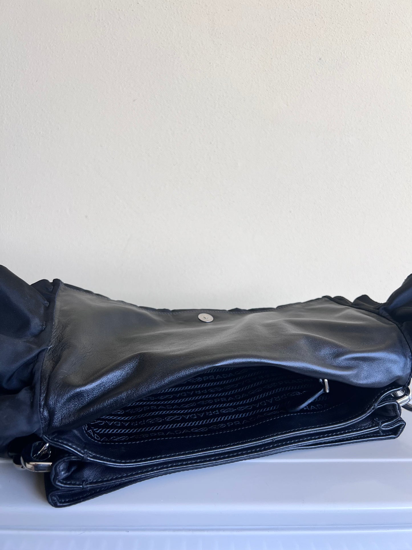 Borsa Prada tessuto volant