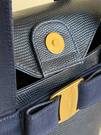 Salvatore Ferragamo Secchiello Bow blu