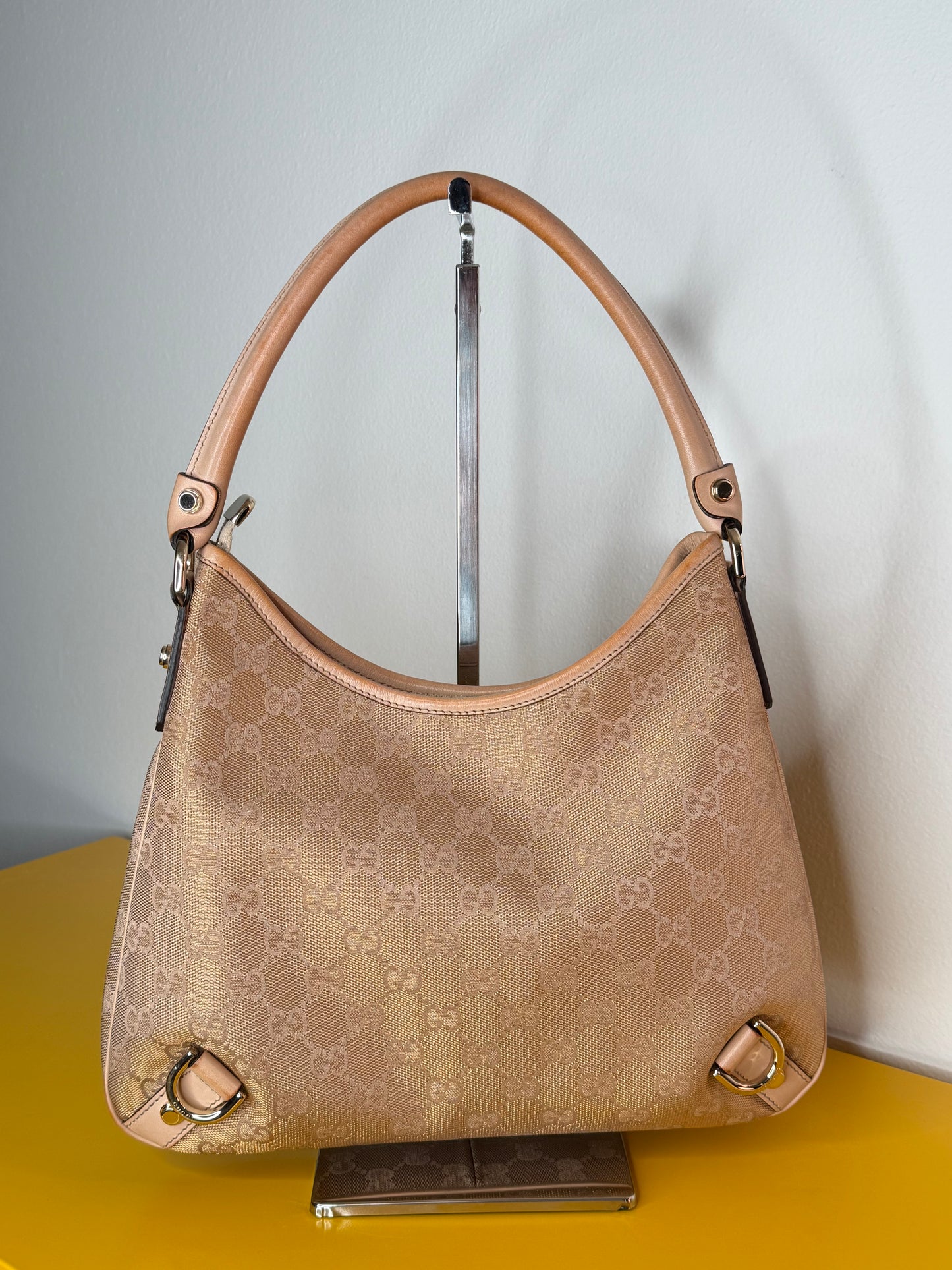 Gucci Abbey Hobo Gold/Pink