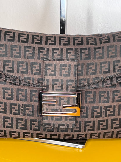 Fendi Baguette Marrone Double Flap