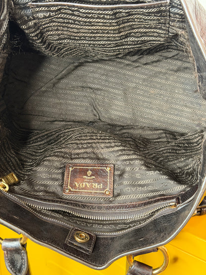 Prada tote dark chocolate