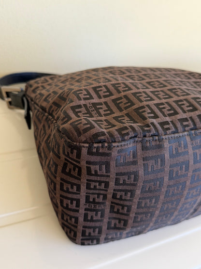 Fendi Double flap dark brown