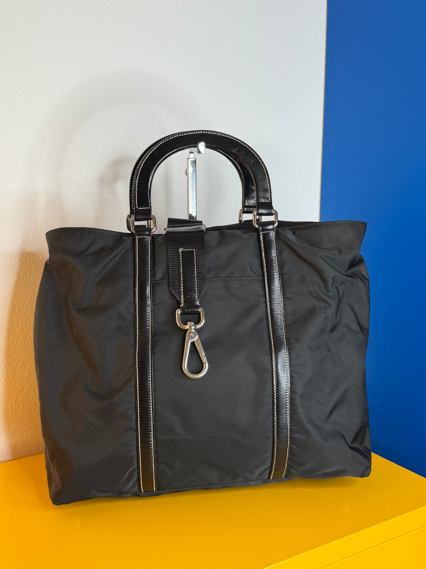 Prada tracolla tessuto/pelle