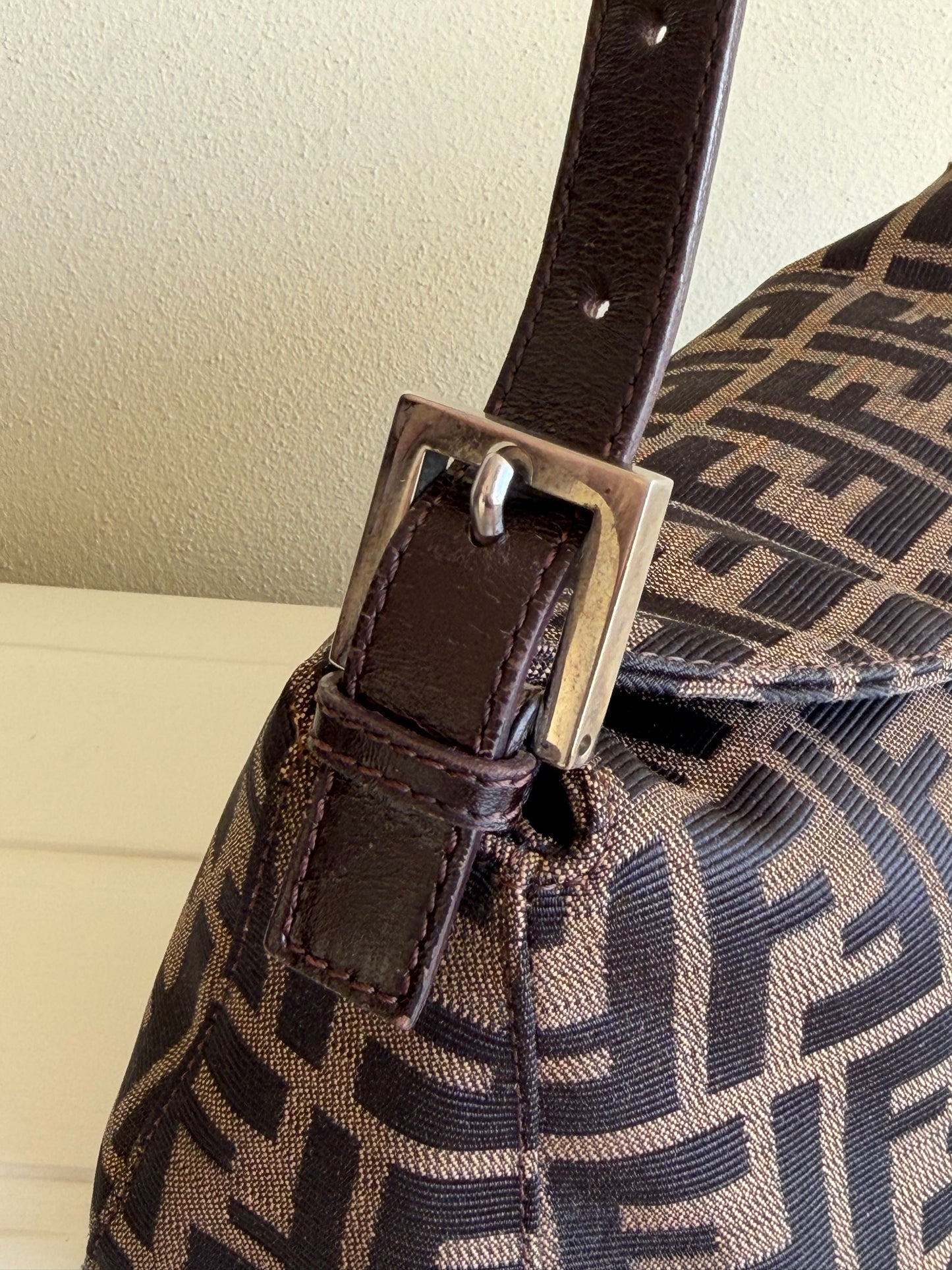 Fendi baguette double flap zucca