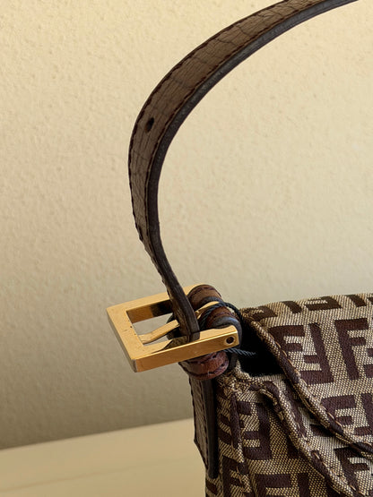 Fendi baguette double flap zucchino