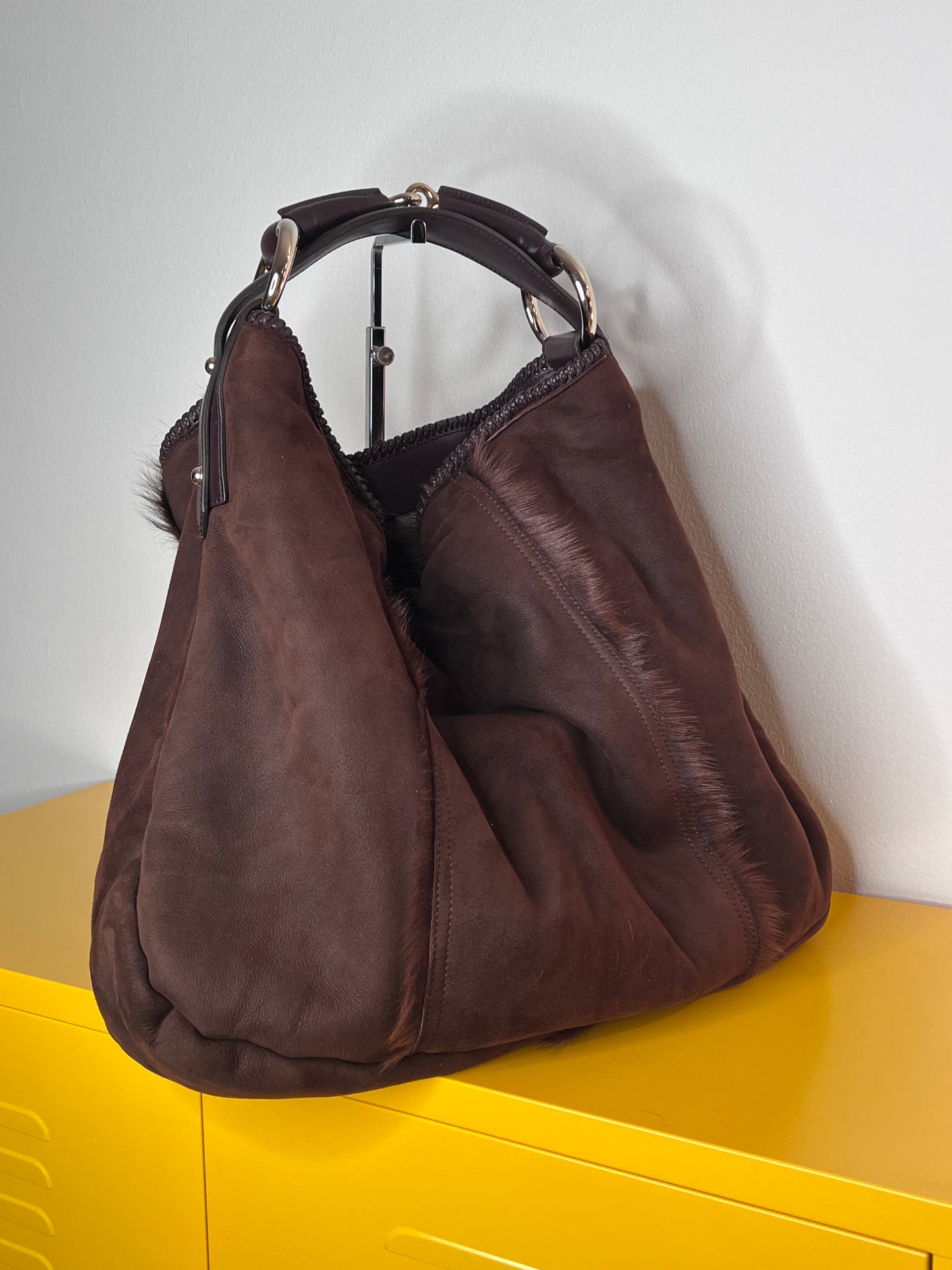Gucci Horsebit shearling