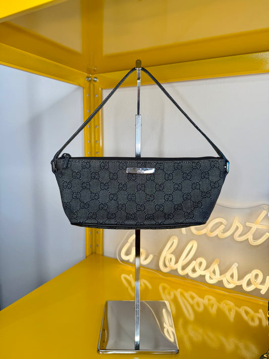 Gucci boat bag grey denim