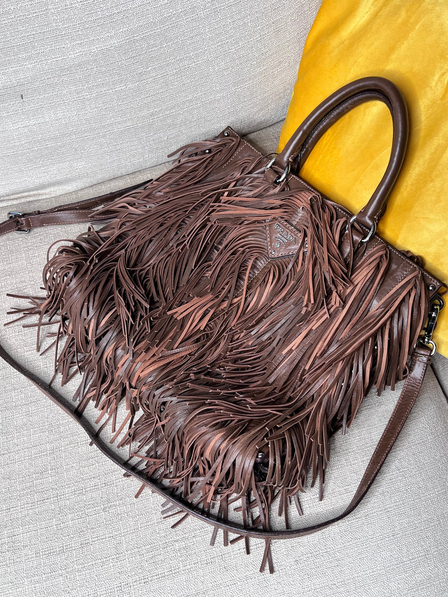 Prada Frange marrone