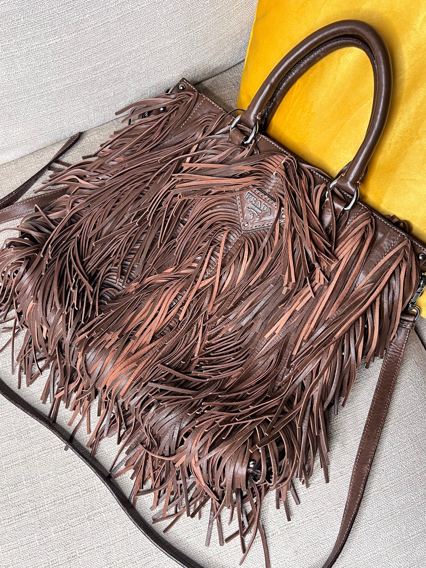 Prada Frange marrone