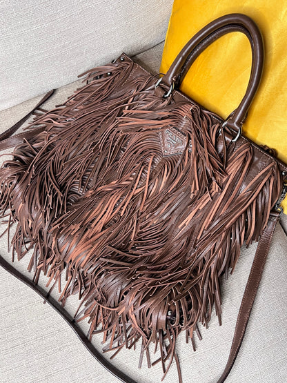 Prada Frange marrone