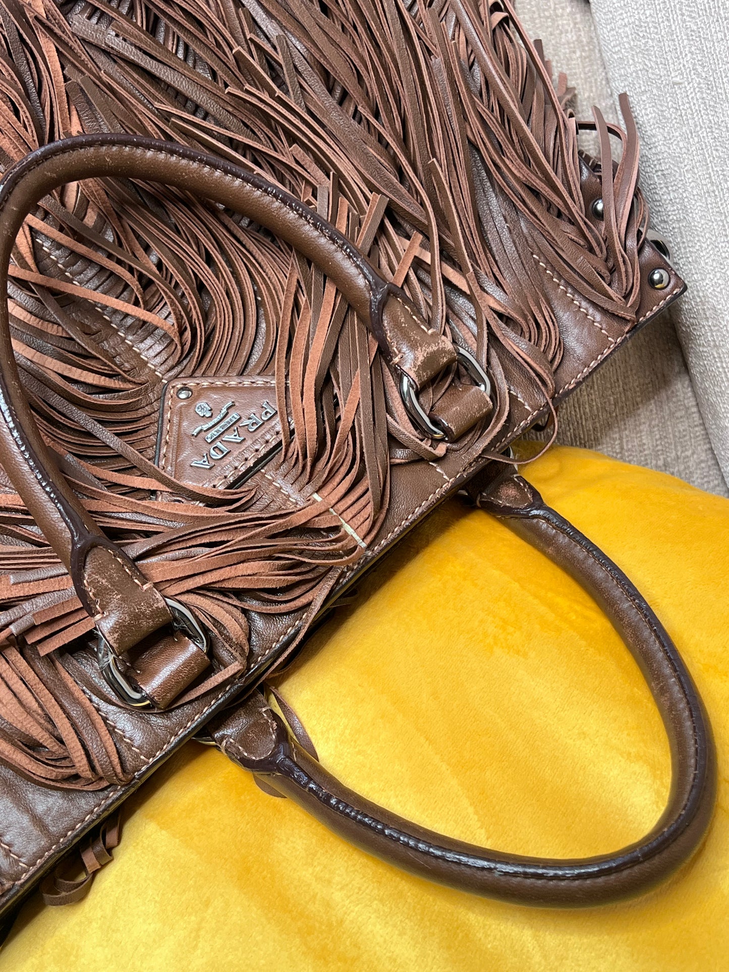Prada Frange marrone