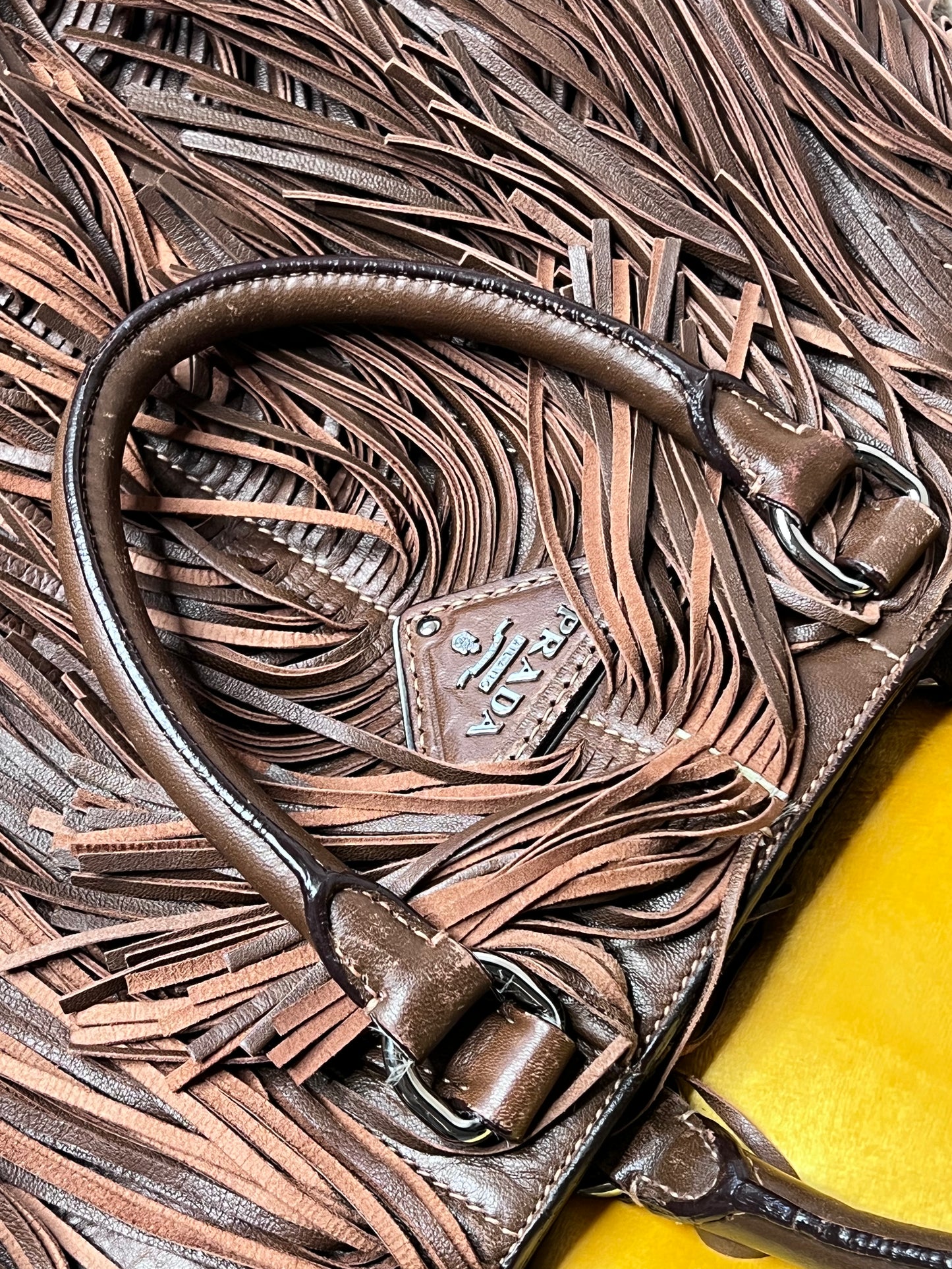 Prada Frange marrone