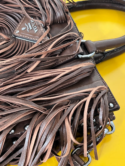 Prada Frange marrone