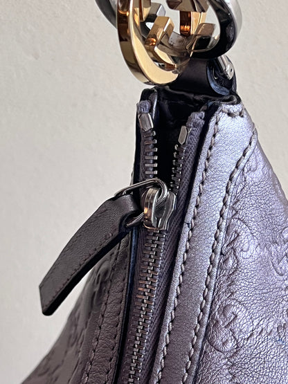 Gucci Hobo metalic leather