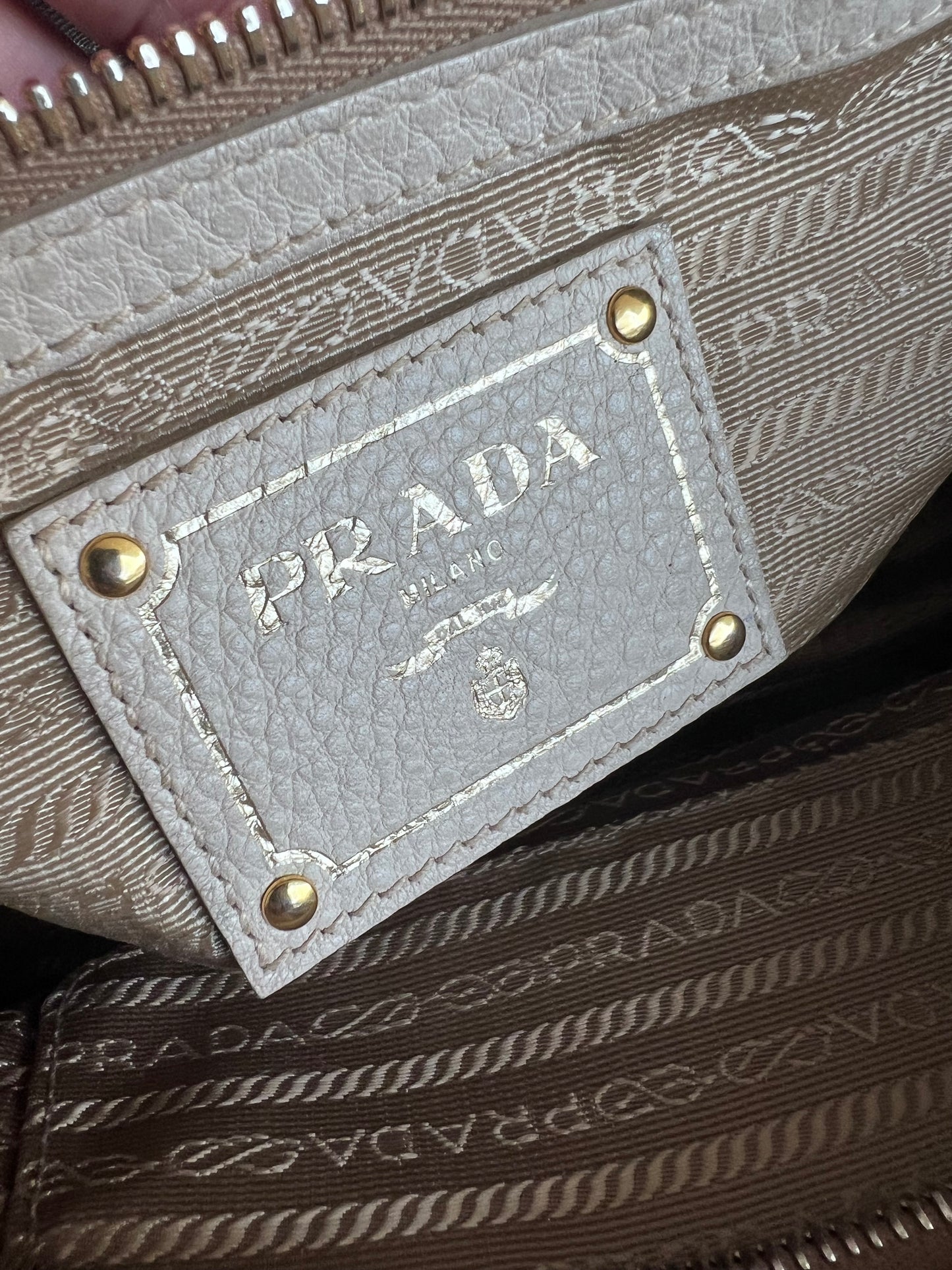 Prada Logo jaquard Beige