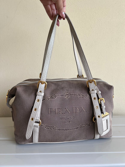 Prada Logo jaquard Beige