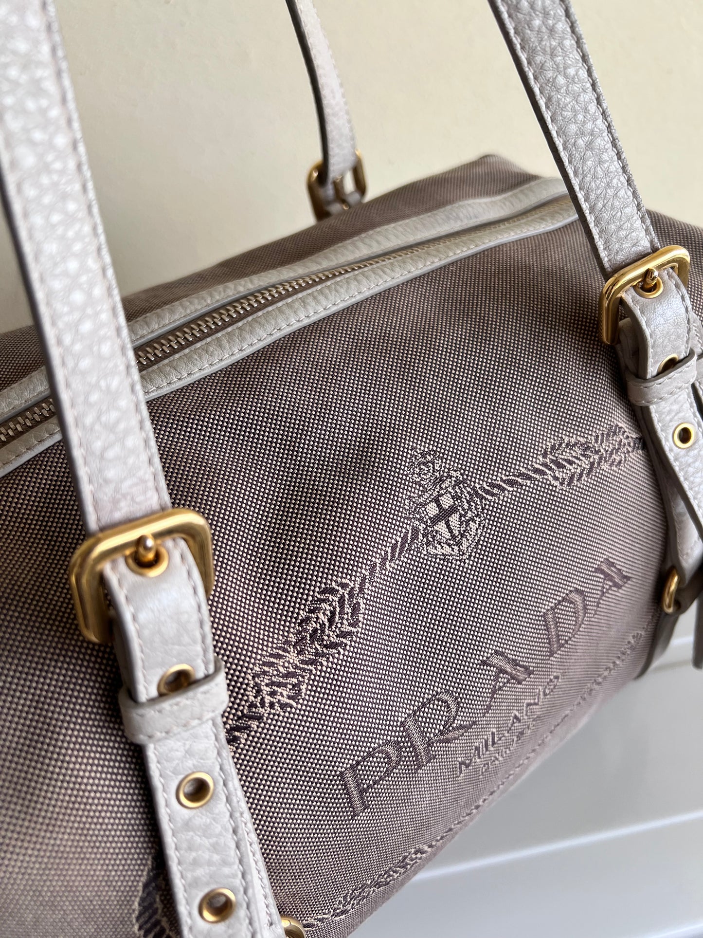 Prada Logo jaquard Beige