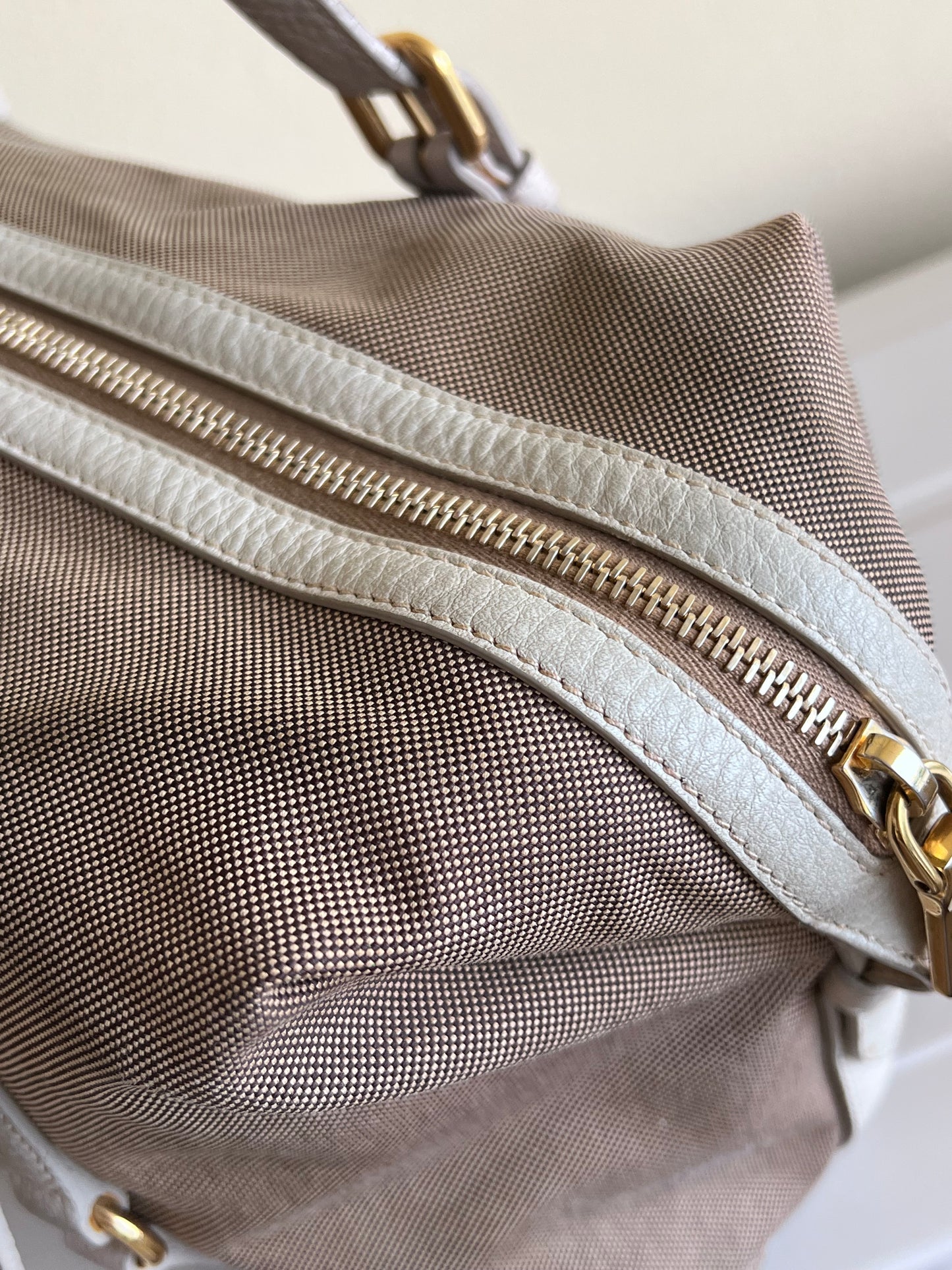 Prada Logo jaquard Beige