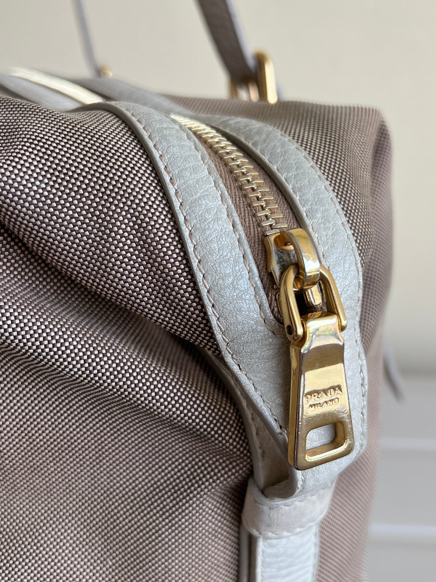 Prada Logo jaquard Beige