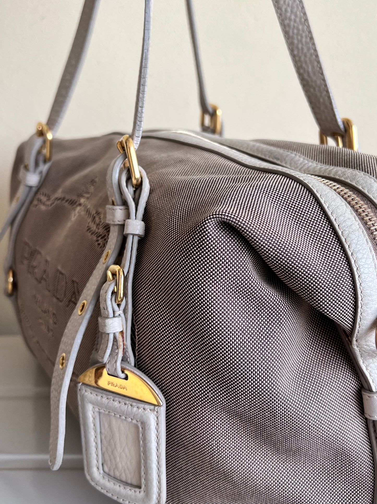 Prada Logo jaquard Beige