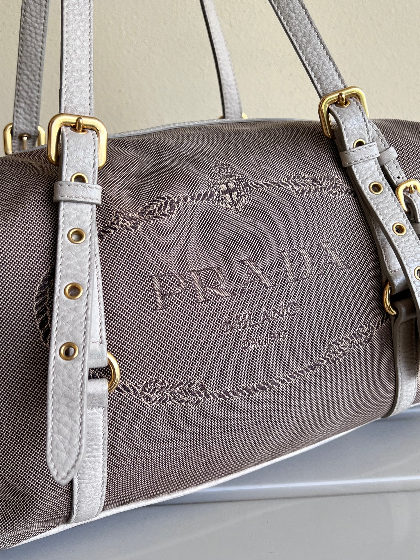 Prada Logo jaquard Beige