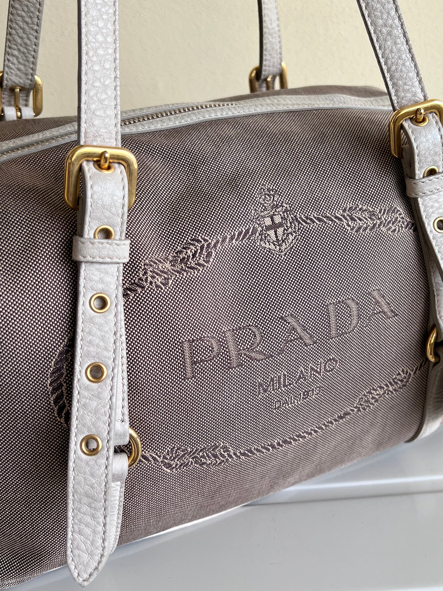 Prada Logo jaquard Beige