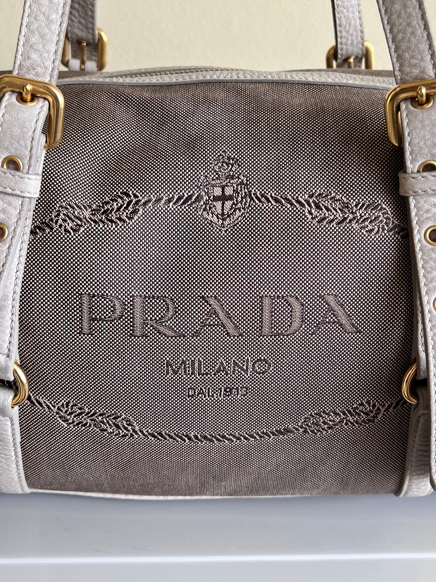 Prada Logo jaquard Beige