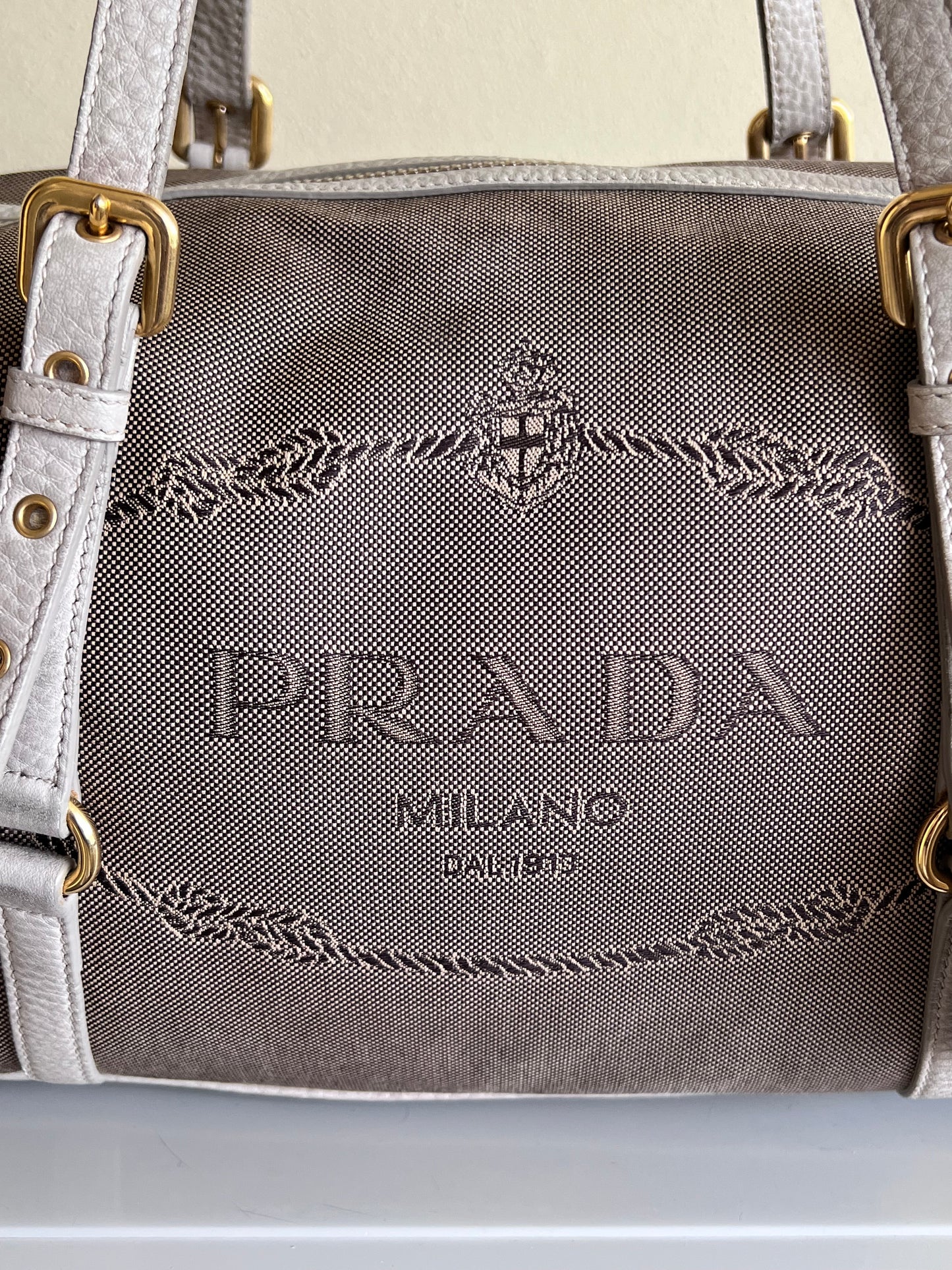Prada Logo jaquard Beige