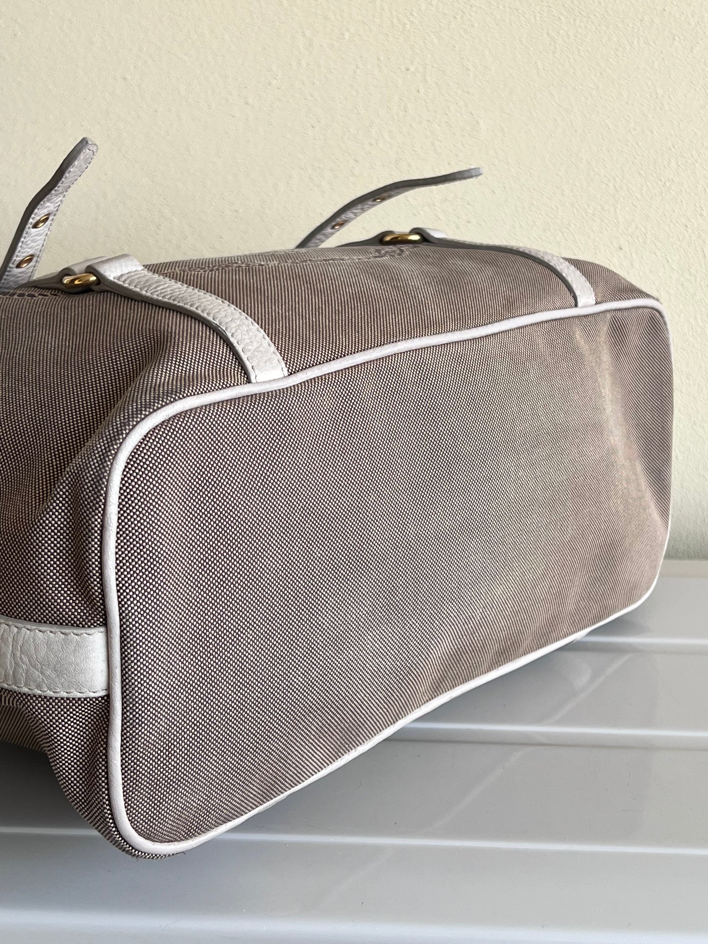 Prada Logo jaquard Beige