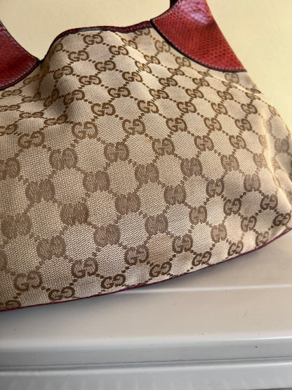 Gucci Hobo Snakeskin Bordeaux