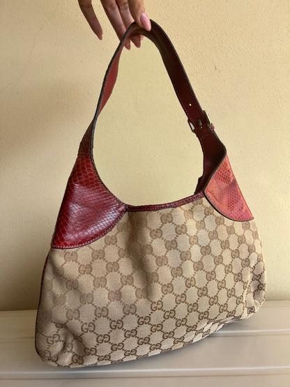 Gucci Hobo Snakeskin Bordeaux