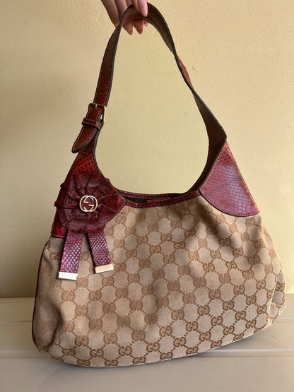 Gucci Hobo Snakeskin Bordeaux