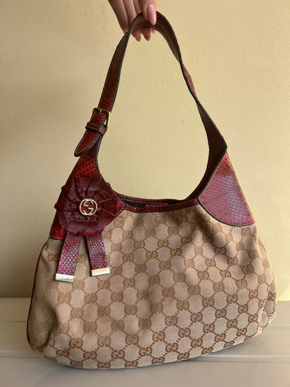 Gucci Hobo Snakeskin Bordeaux
