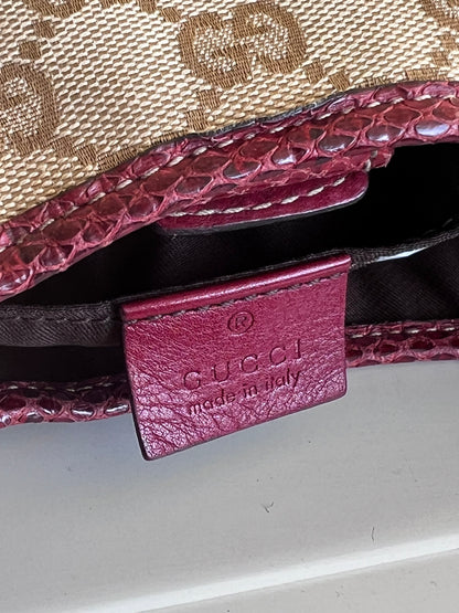 Gucci Hobo Snakeskin Bordeaux