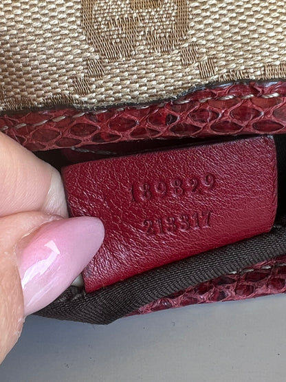 Gucci Hobo Snakeskin Bordeaux