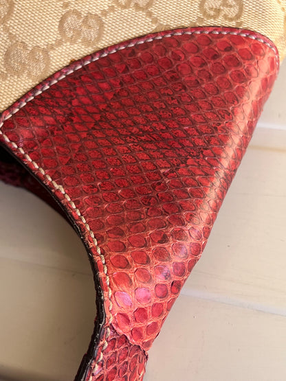 Gucci Hobo Snakeskin Bordeaux