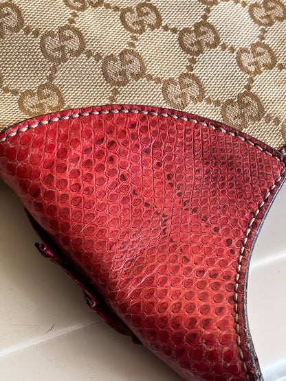 Gucci Hobo Snakeskin Bordeaux