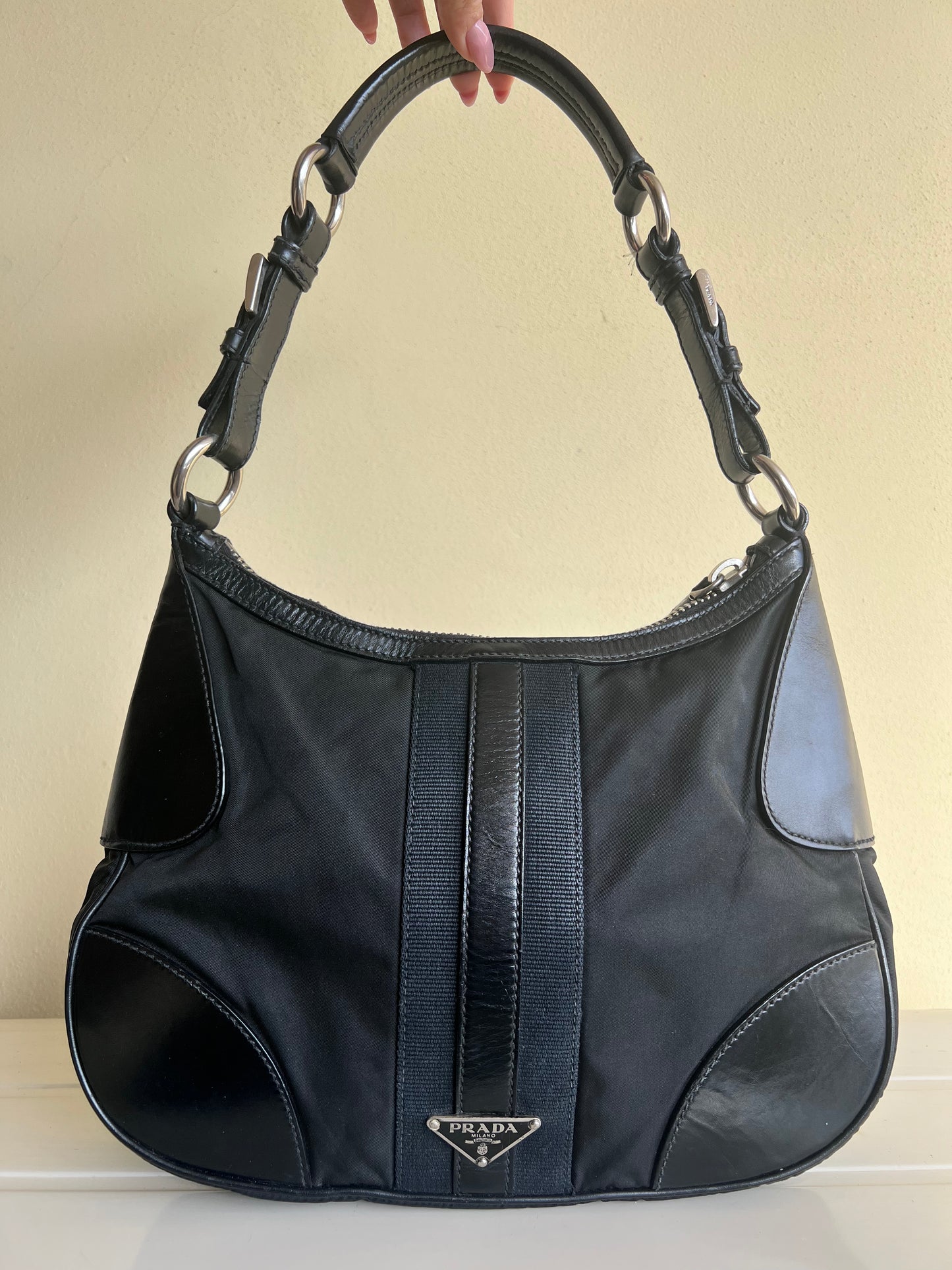 Prada Hobo nylon e pelle