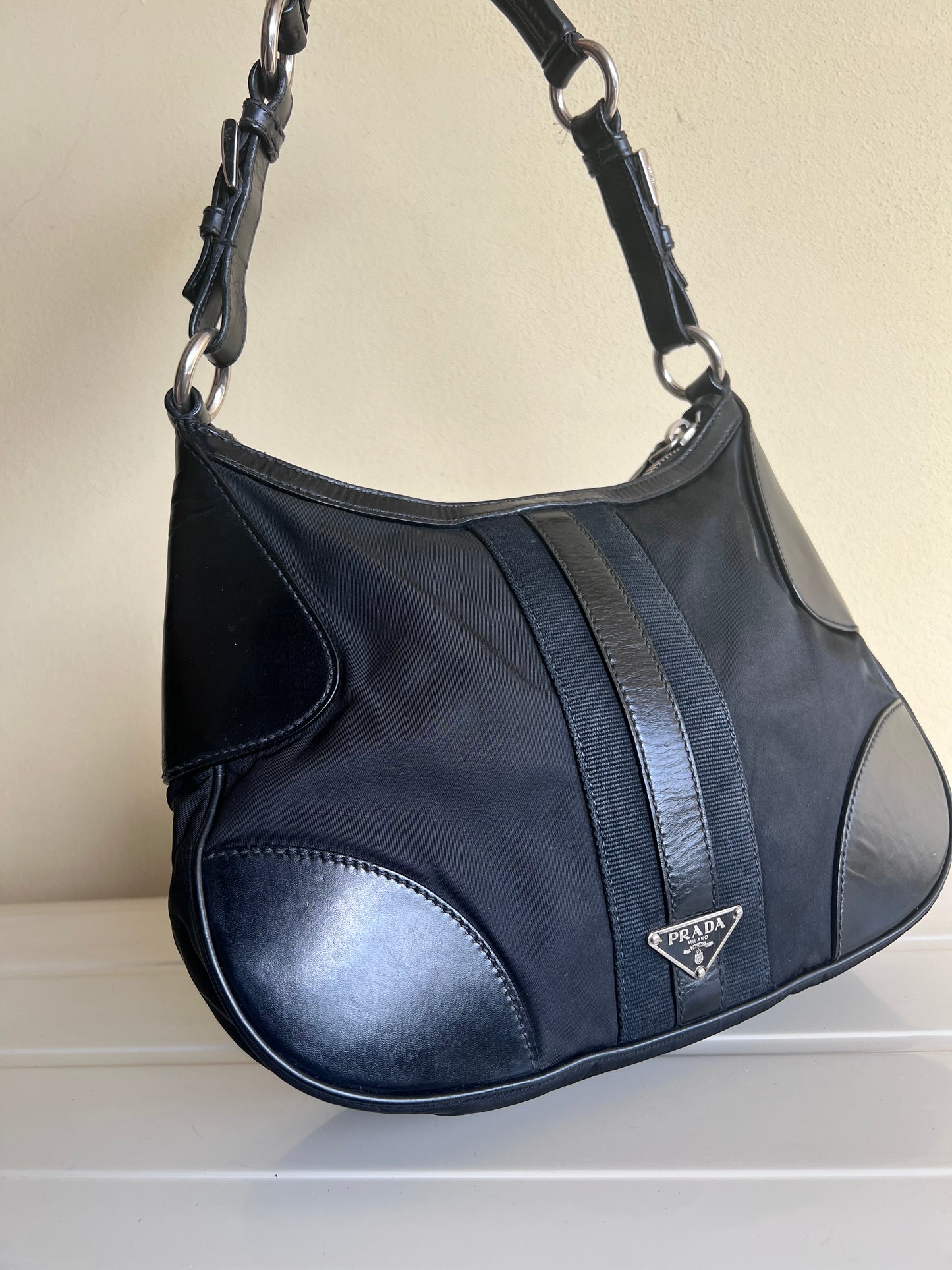Prada Hobo nylon e pelle
