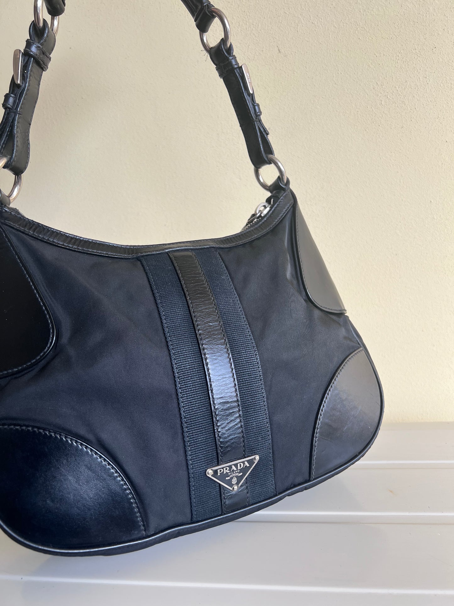 Prada Hobo nylon e pelle