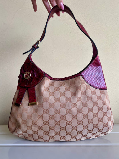 Gucci Hobo Snakeskin Bordeaux