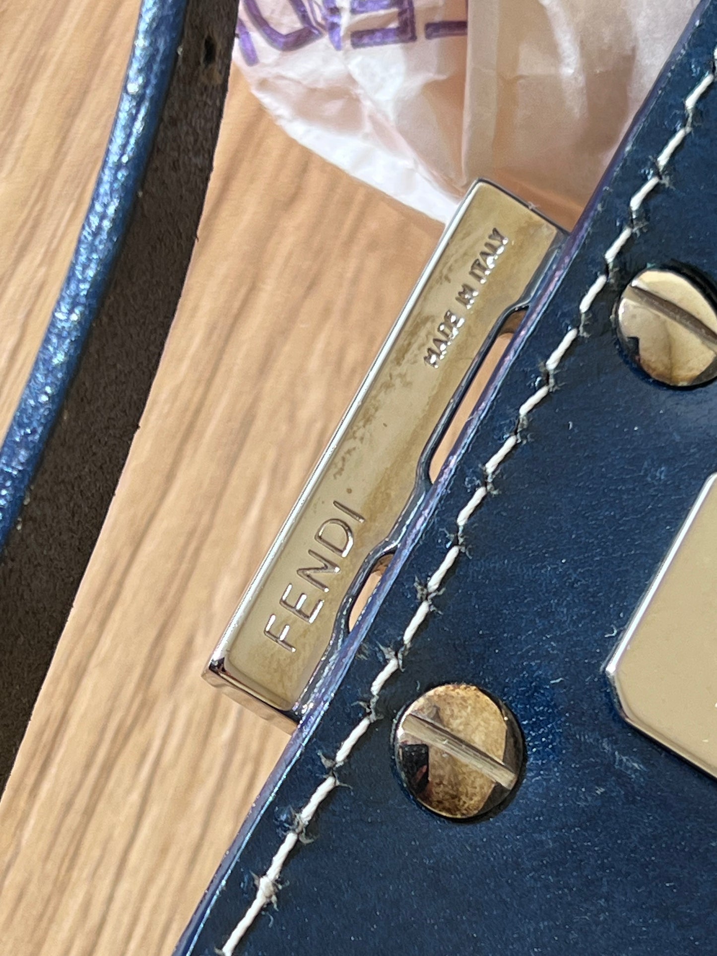 Fendi mini Baguette blue